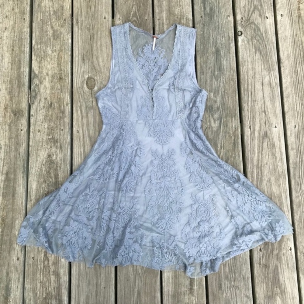 Free people reign over me lace sleeveless dress